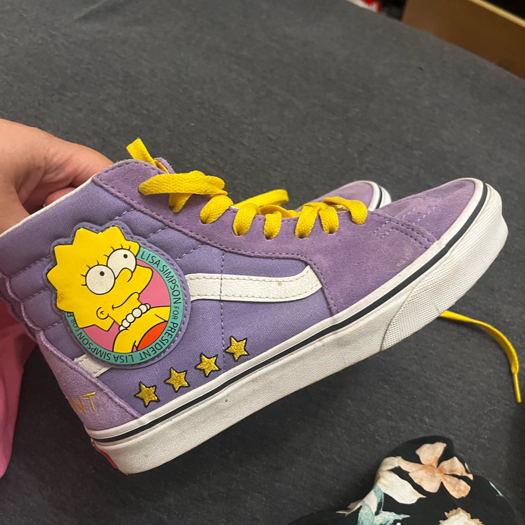 Lisa Simpson For President Purple High-Top Vans
